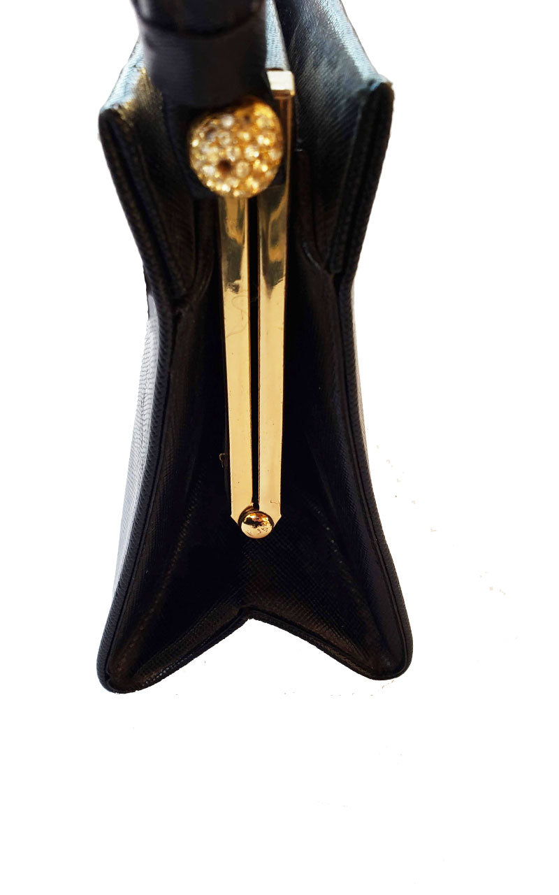 Vintage 60's Small Black Handbag