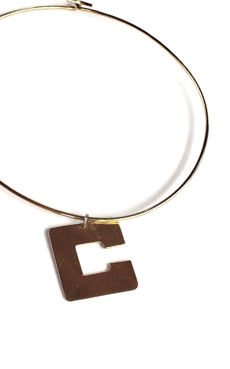 Vintage 70s Letter C Choker