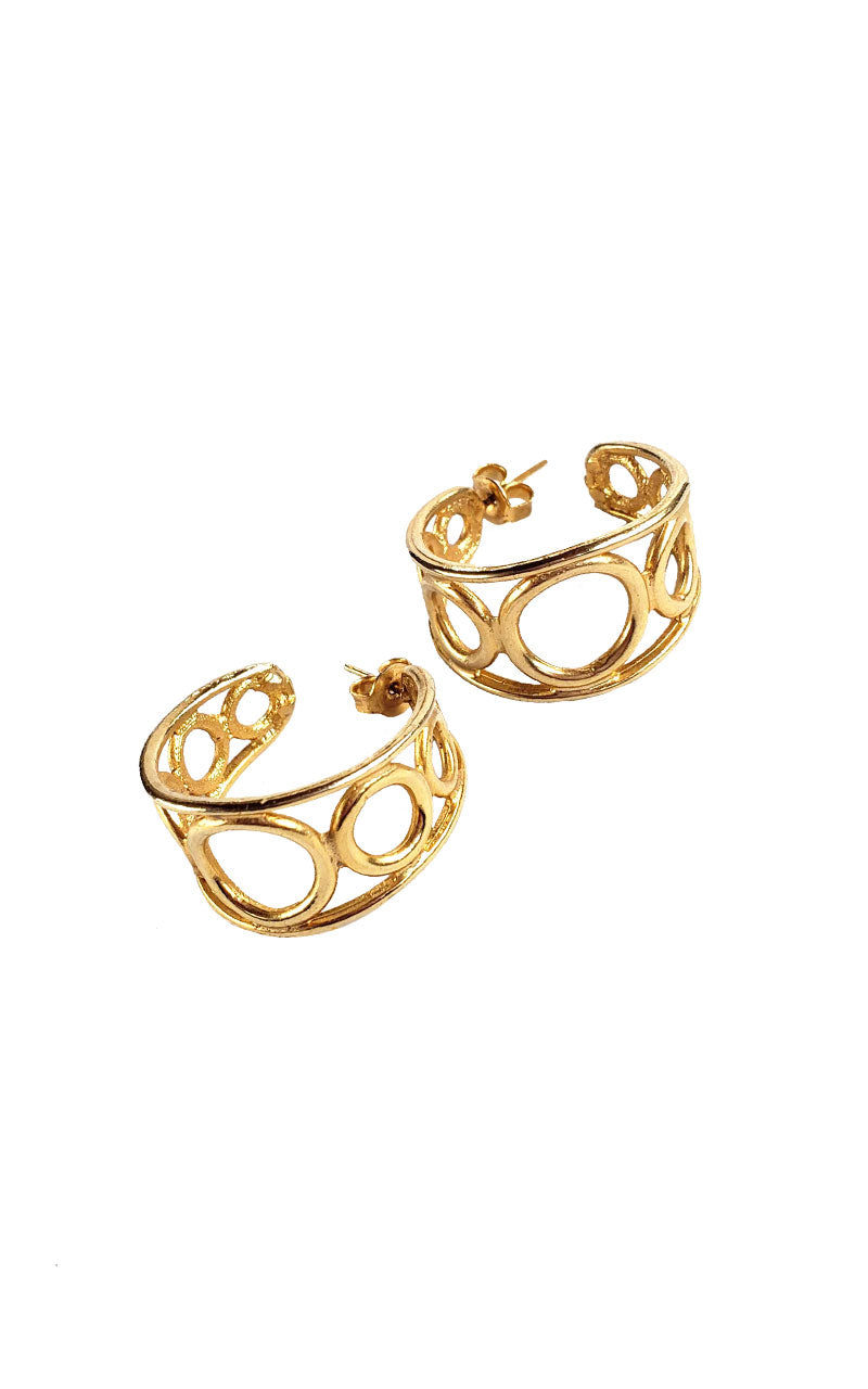 Vintage Geo Hoop Earrings