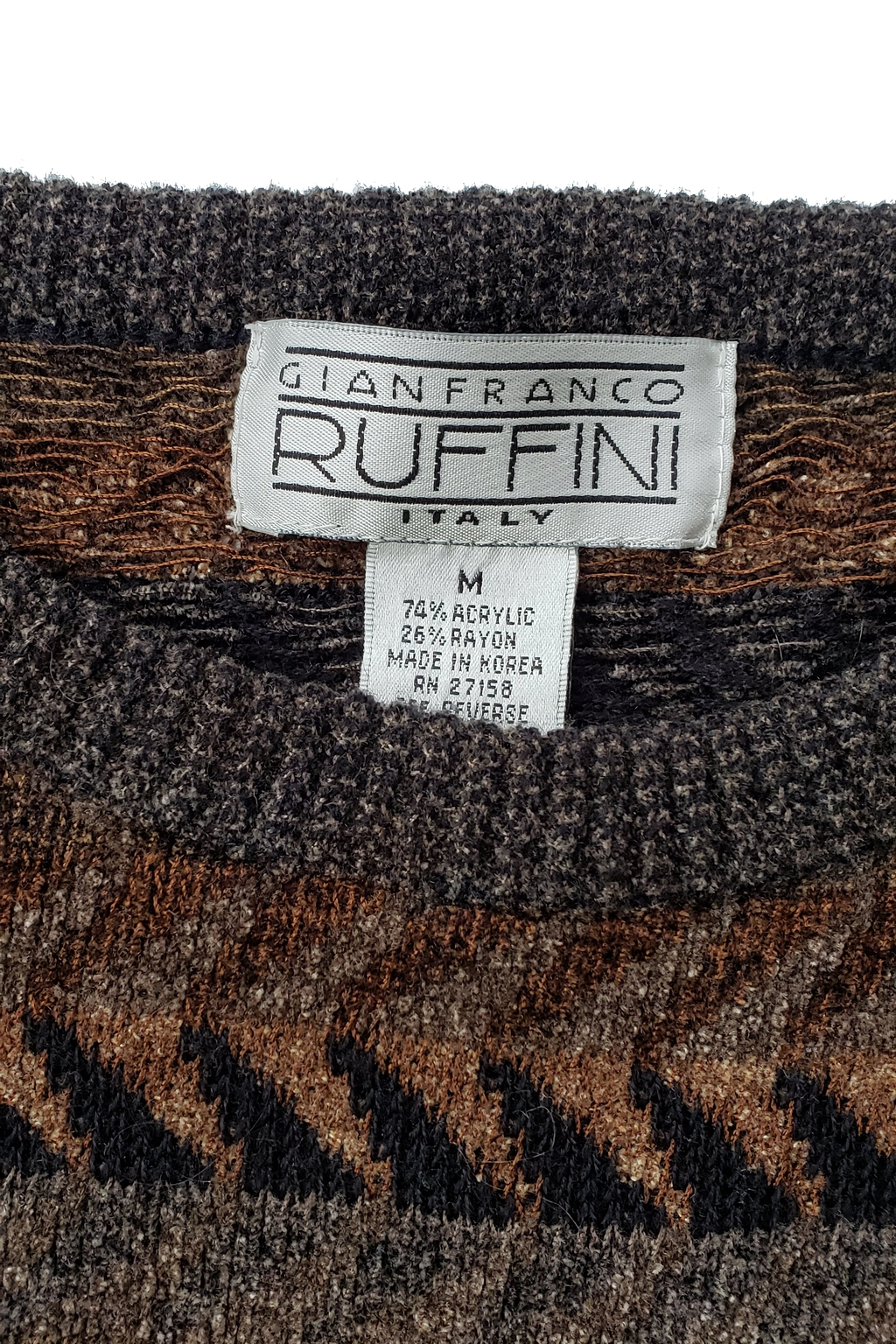 Men's Gianfranco Ruffini Velour Knit Sweater
