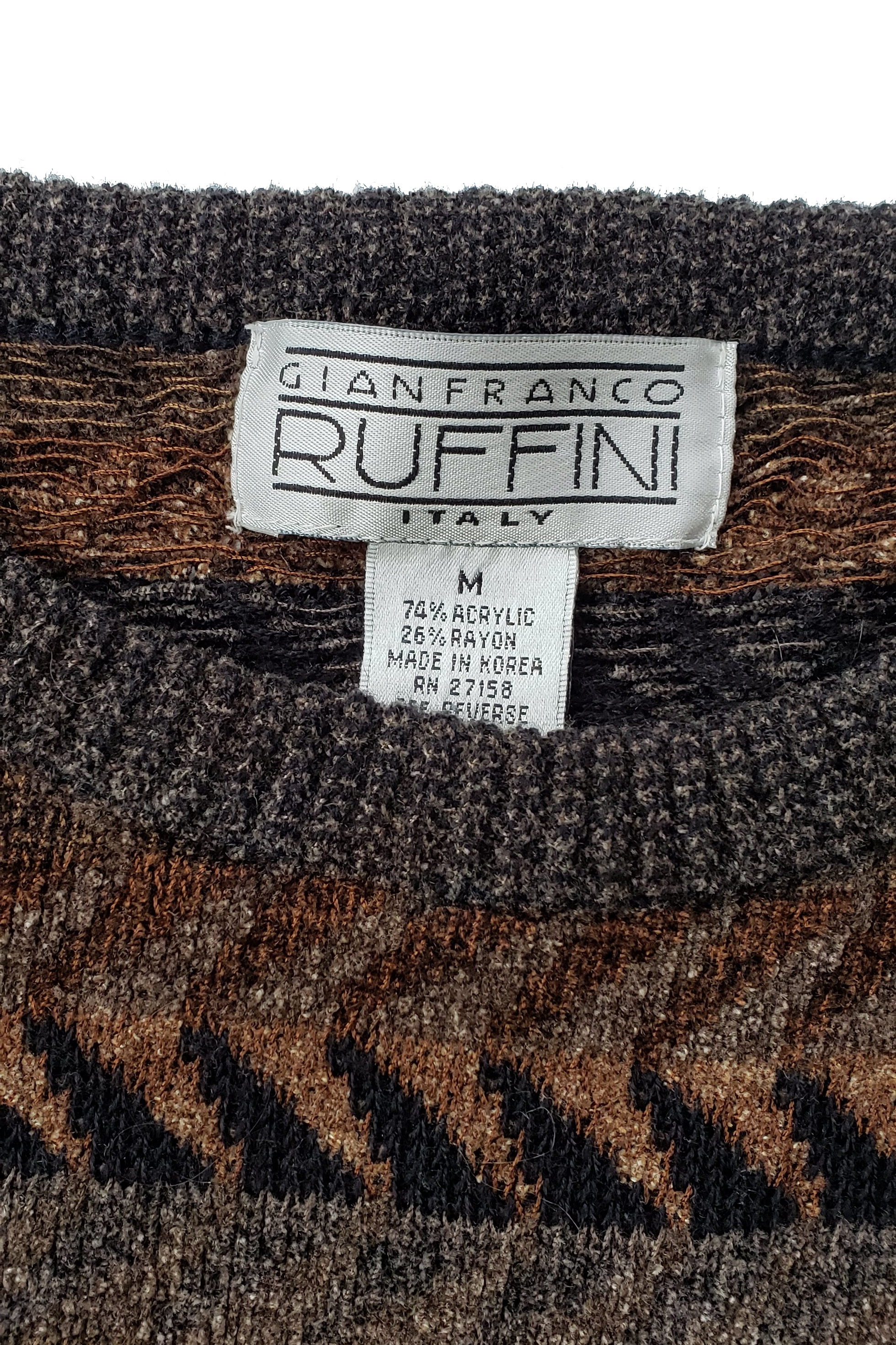Men's Gianfranco Ruffini Velour Knit Sweater