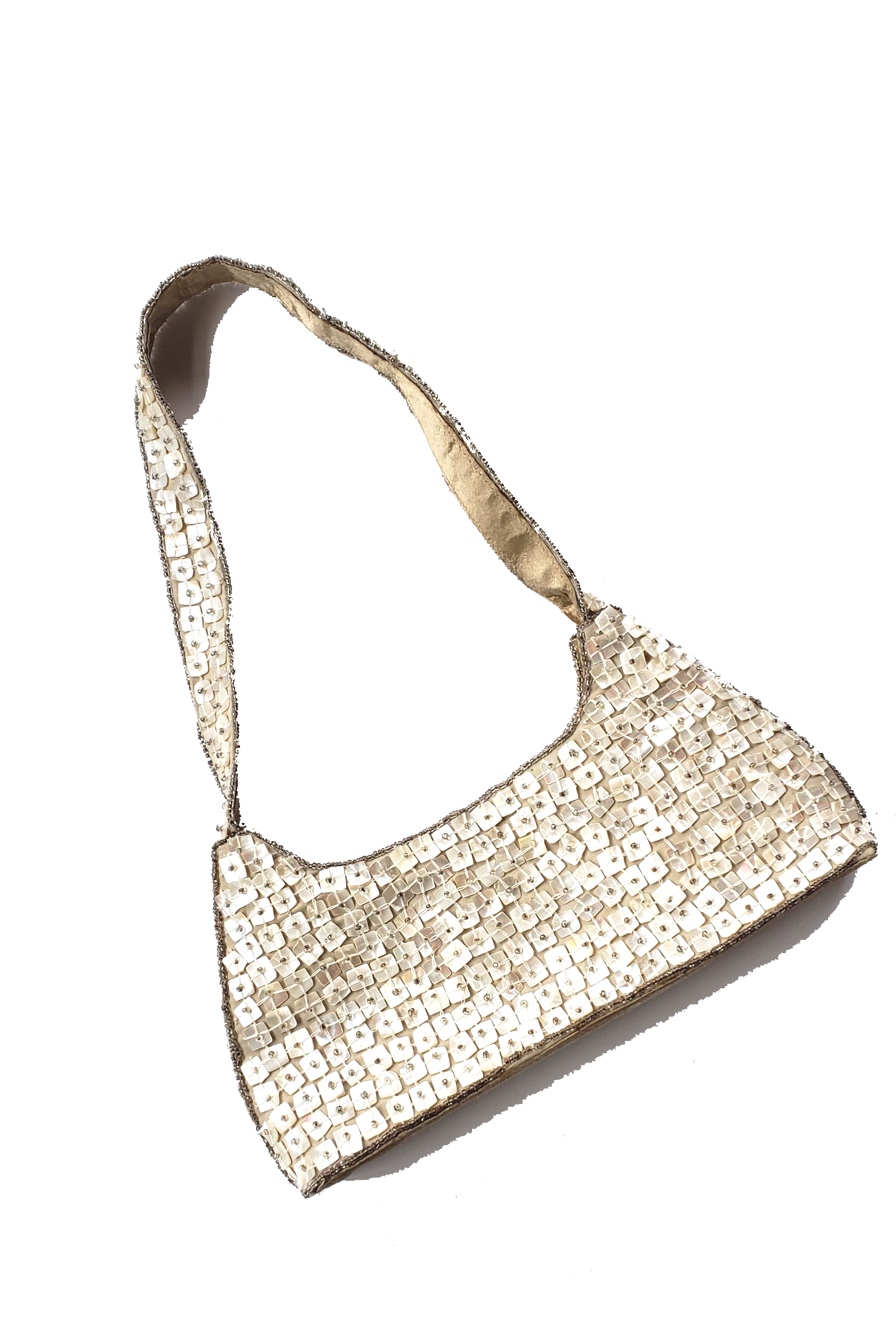 90s Retro Fully Beaded Baguette Style Bag