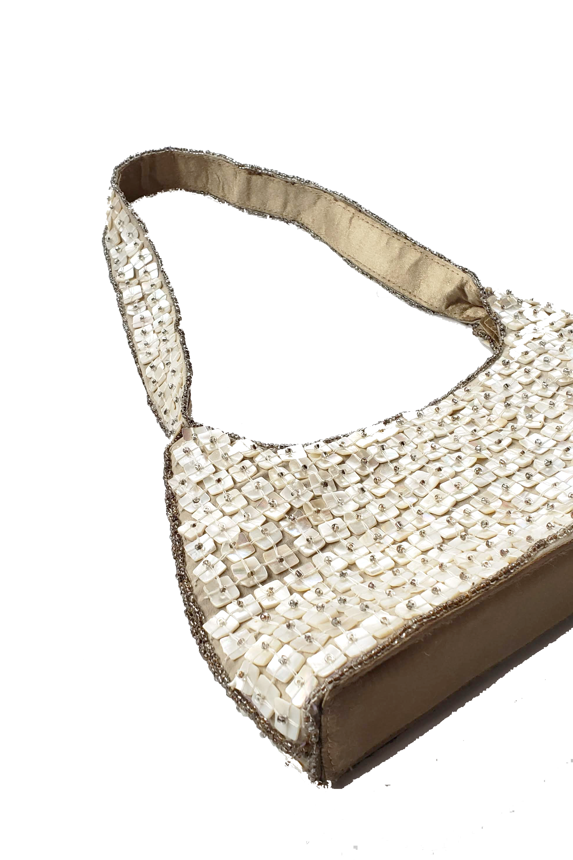 90s Retro Fully Beaded Baguette Style Bag