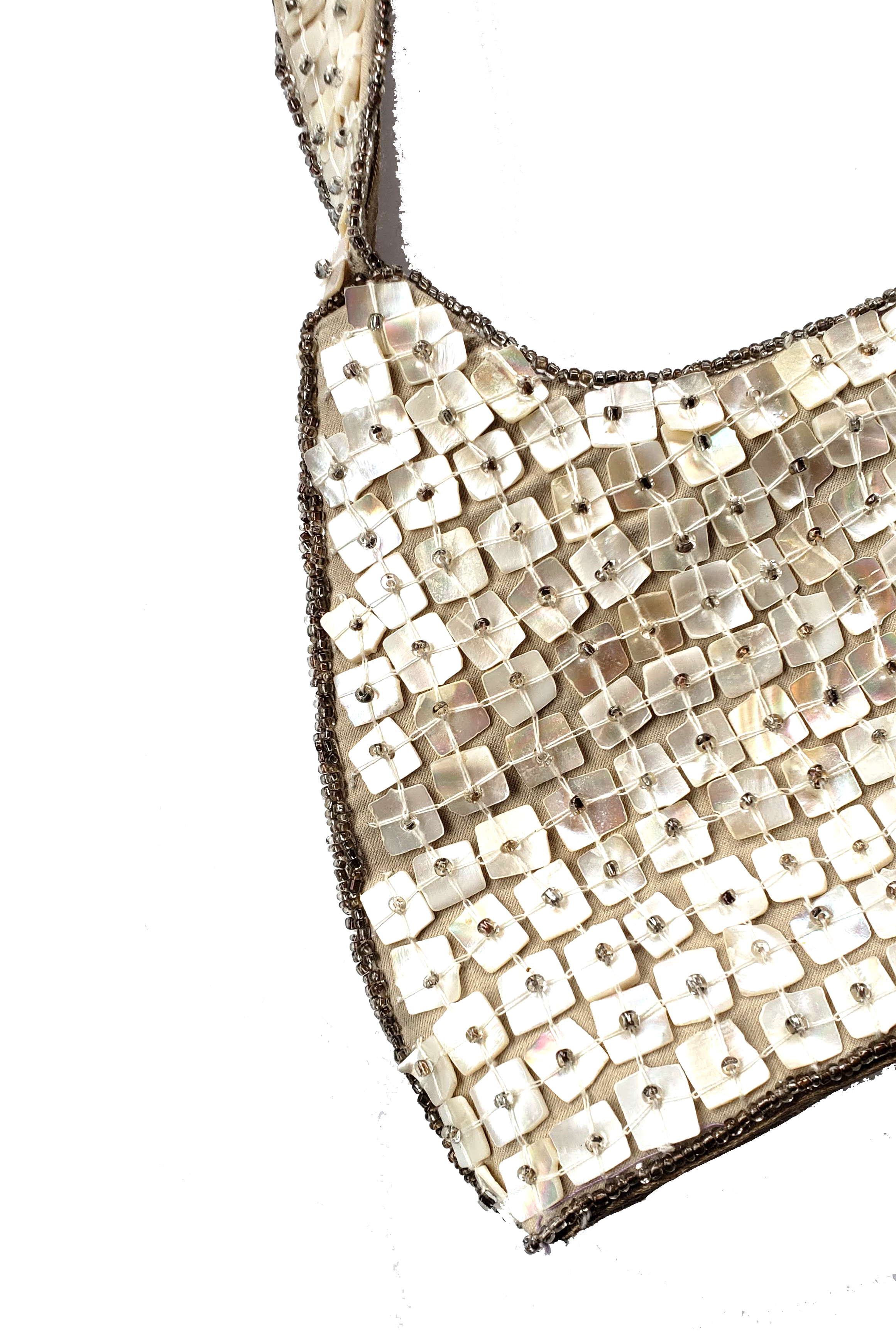 90s Retro Fully Beaded Baguette Style Bag