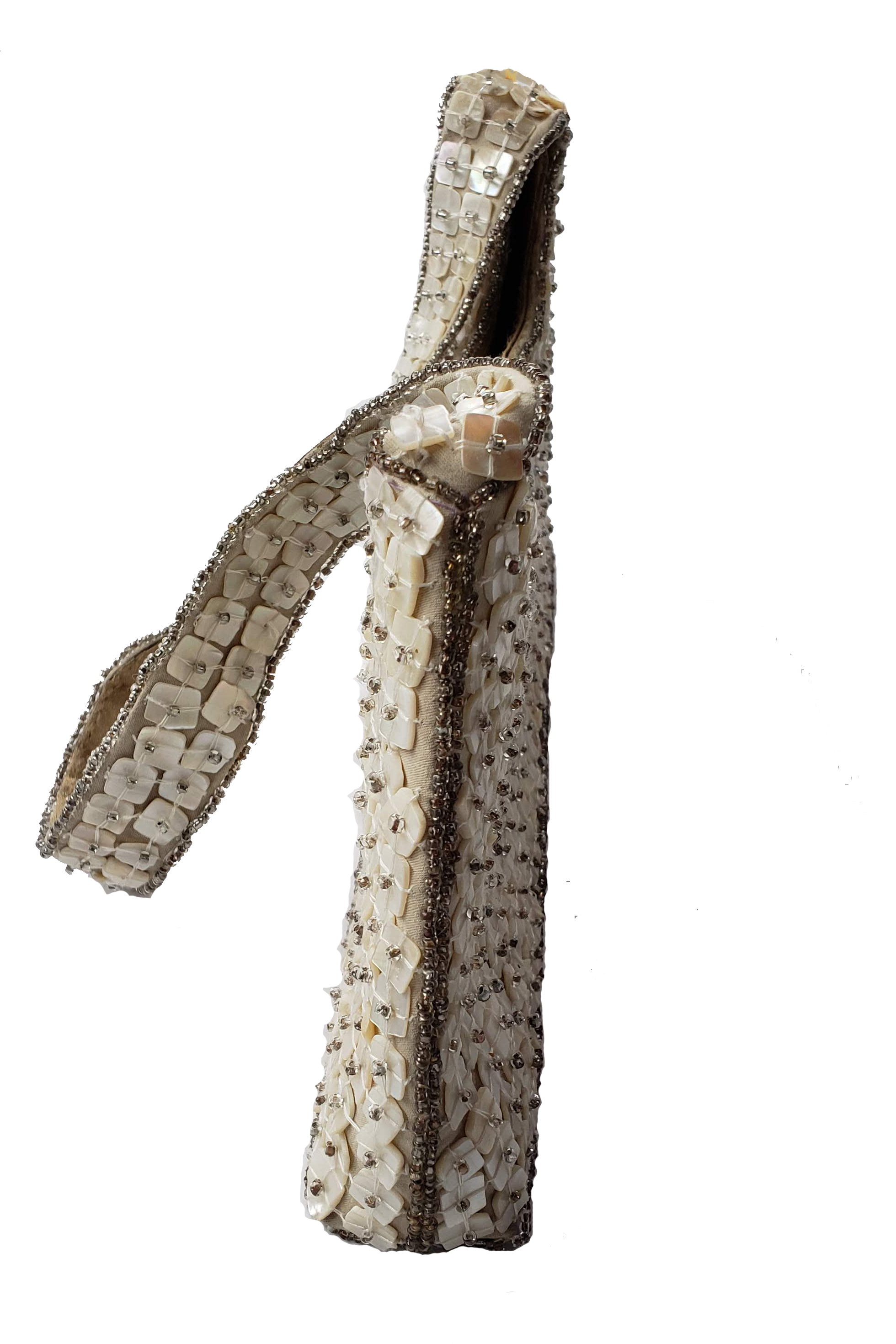 90s Retro Fully Beaded Baguette Style Bag