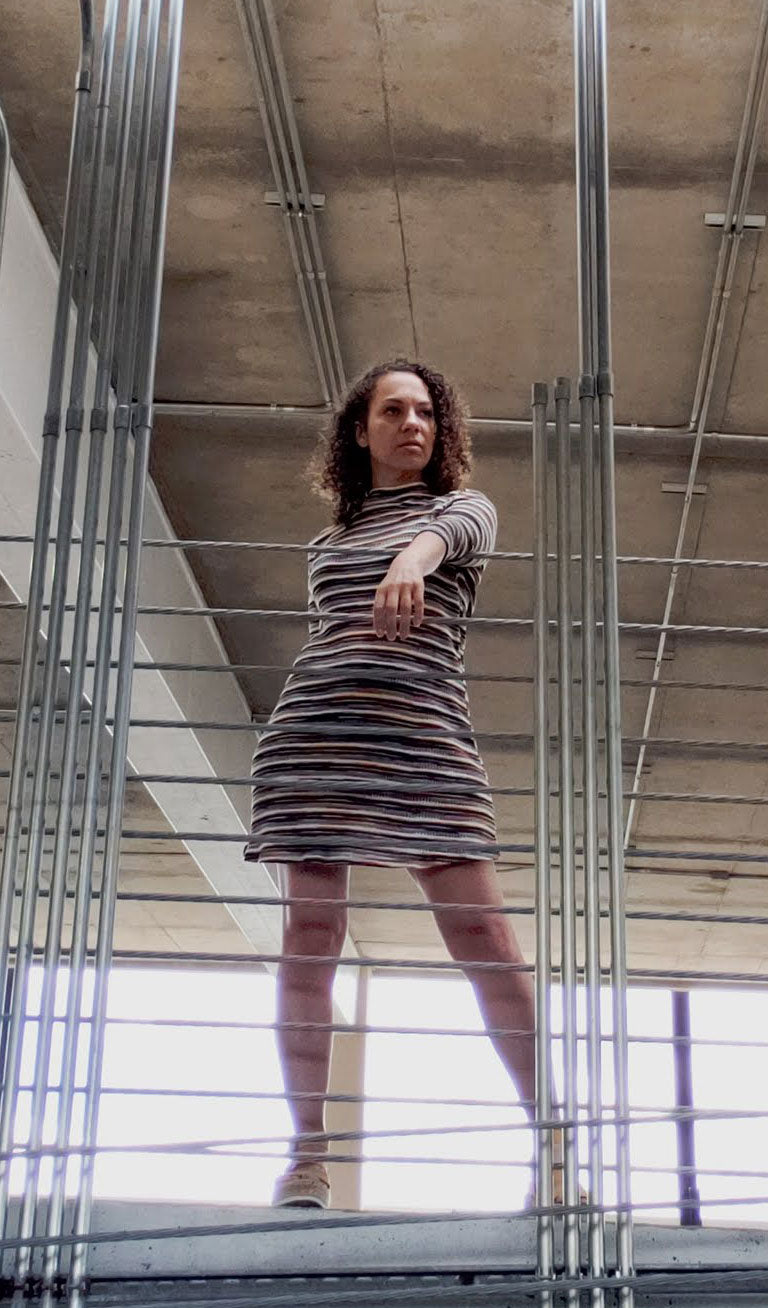 City Triangle 90s Knit Striped Dress