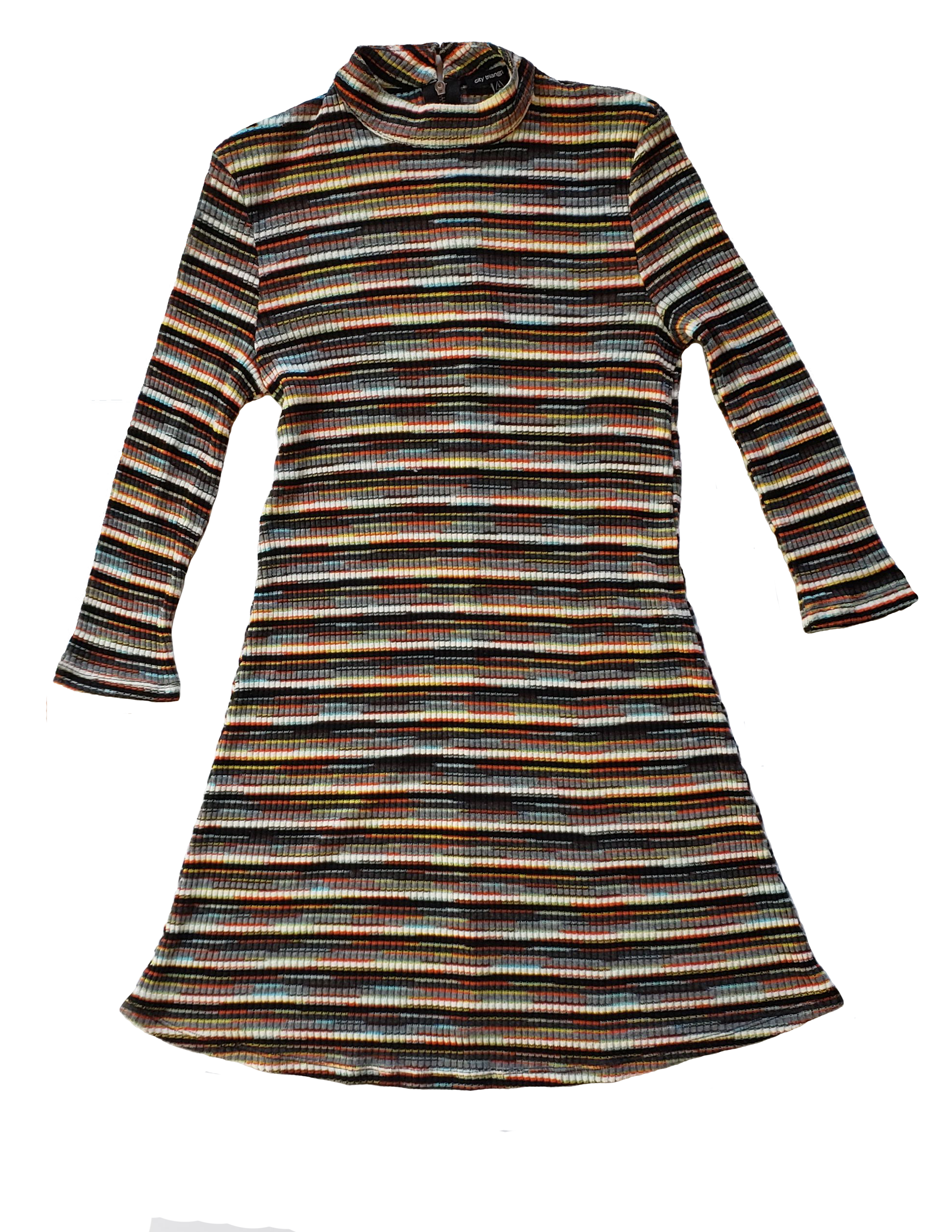 City Triangle 90s Knit Striped Dress