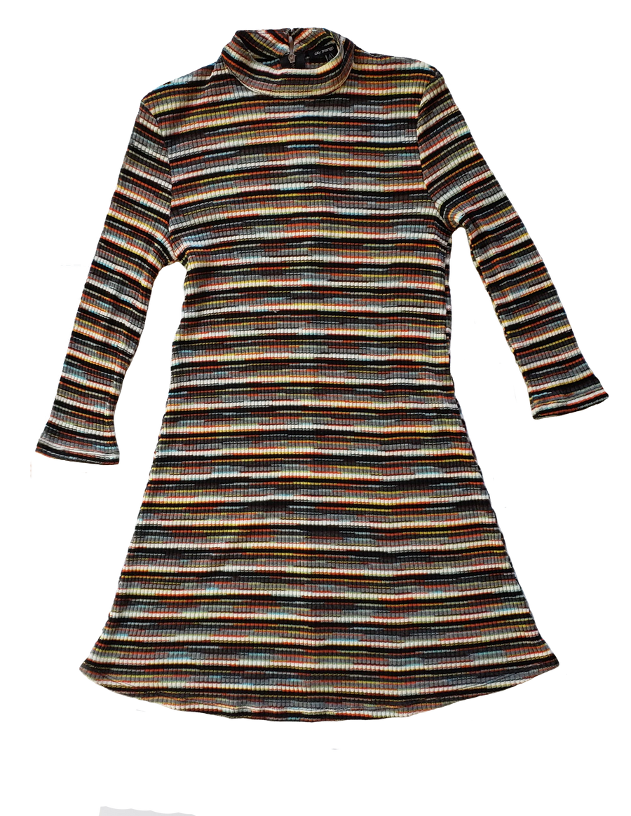 City Triangle 90s Knit Striped Dress
