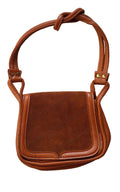 Vintage 70s Tan Leather Shoulder Strap Handbag