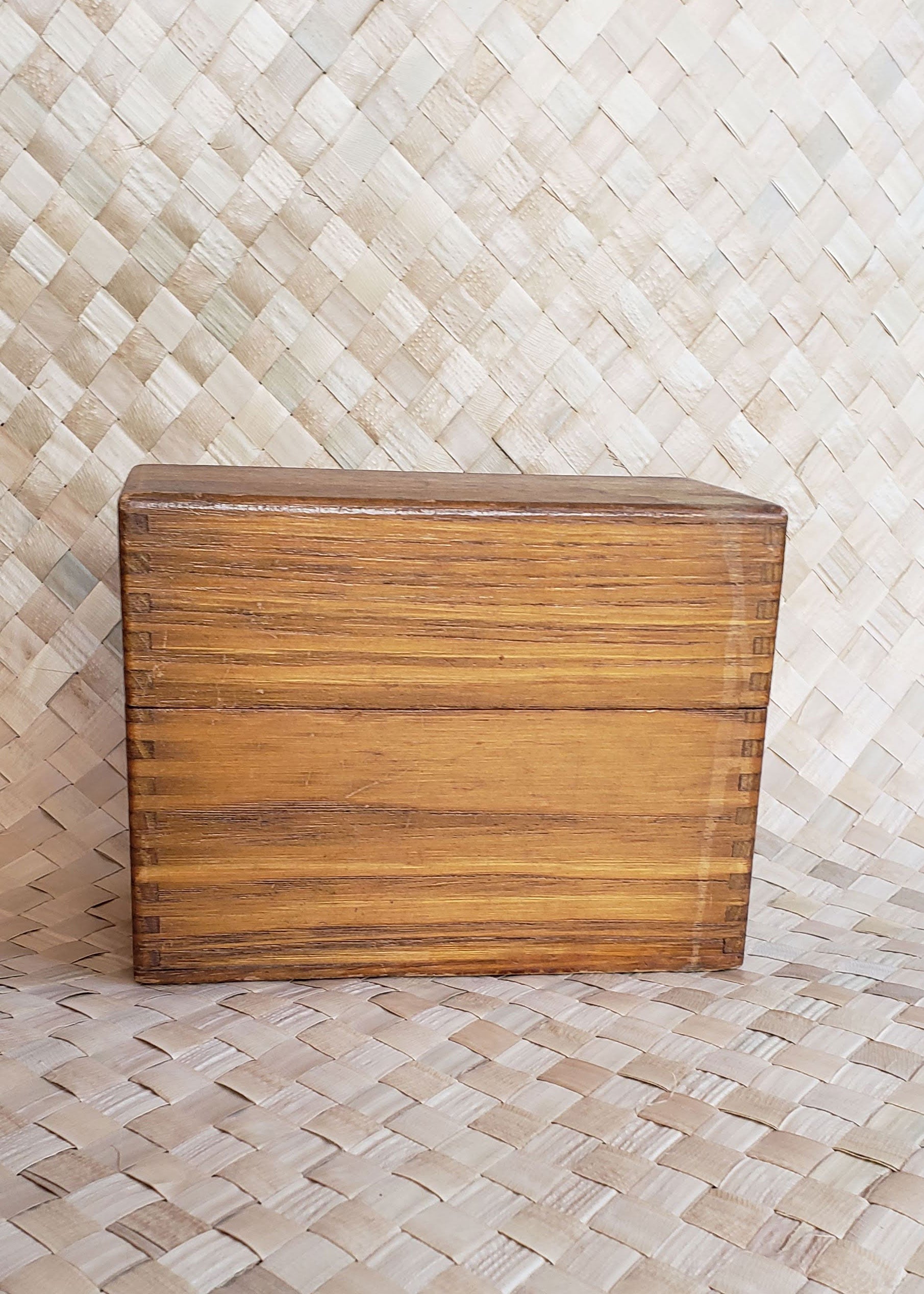 Vintage Wood Recipe Box