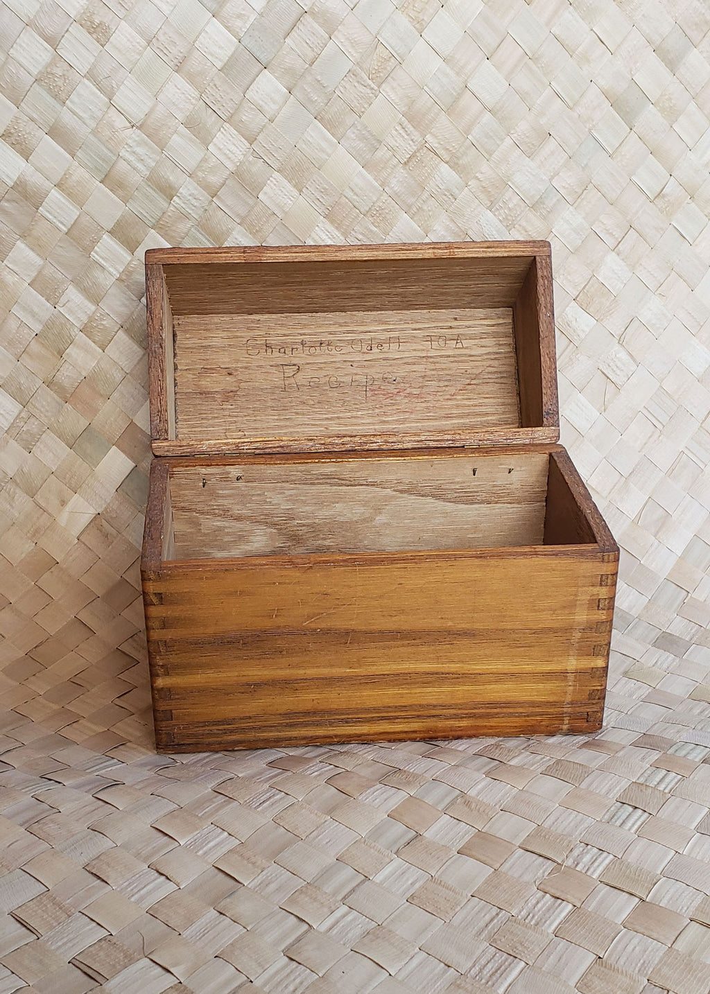 Vintage Wood Recipe Box
