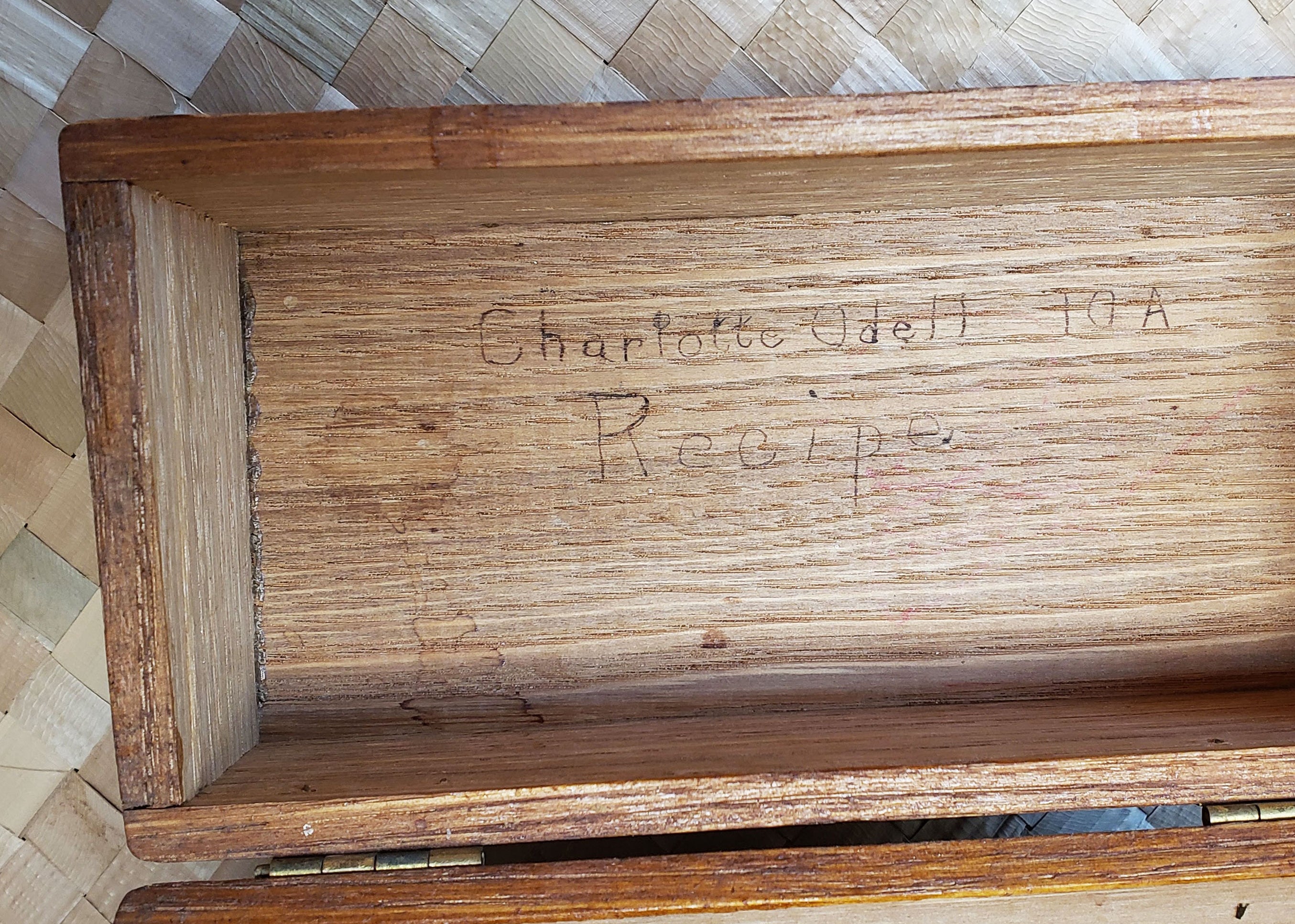 Vintage Wood Recipe Box