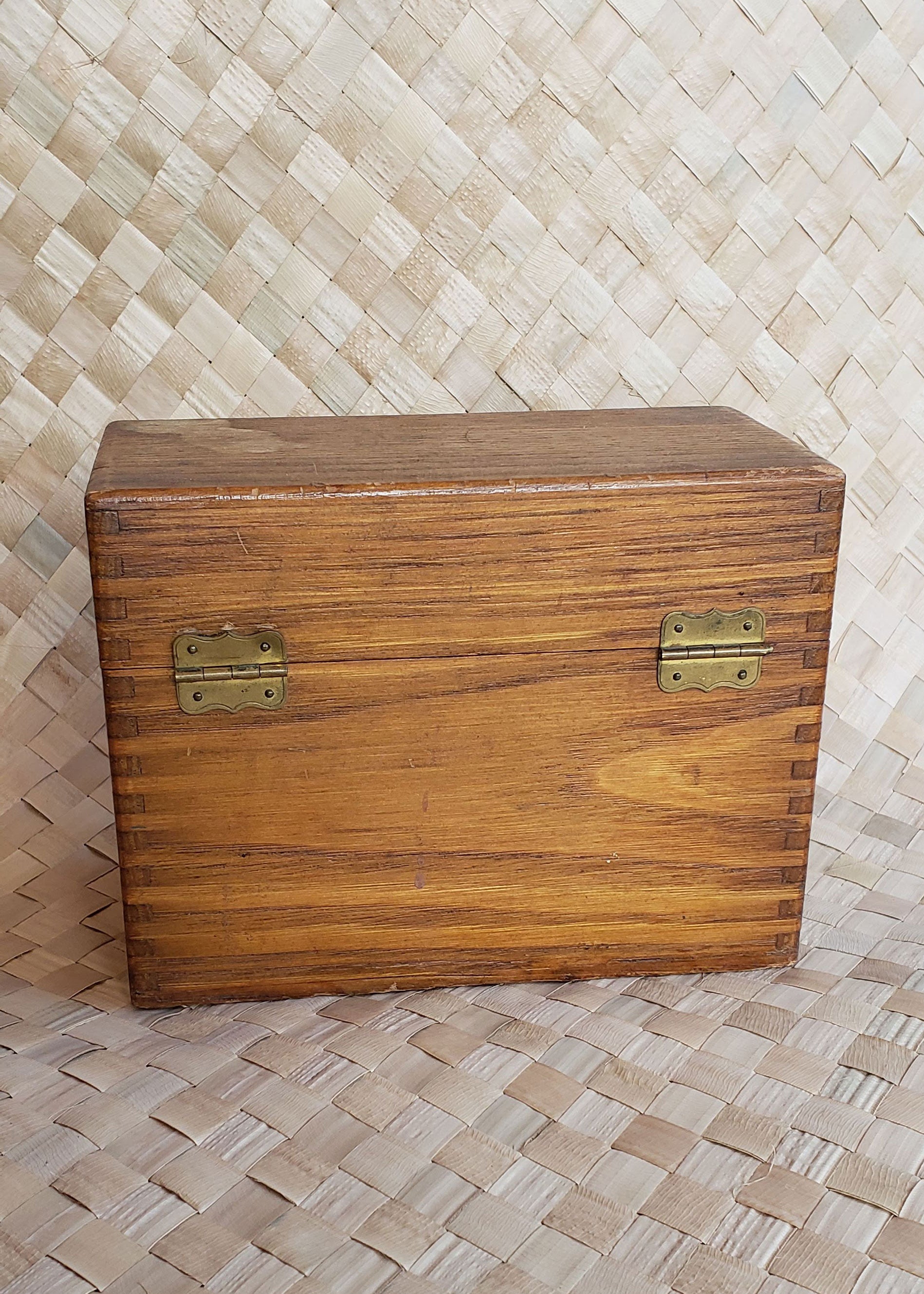 Vintage Wood Recipe Box