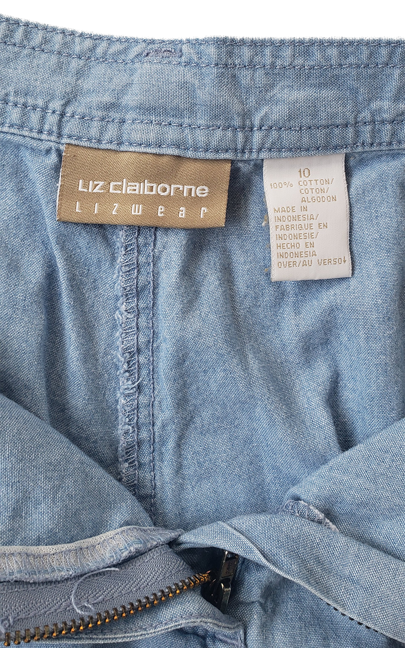 Vintage Liz Claiborne Chambray Walking Shorts