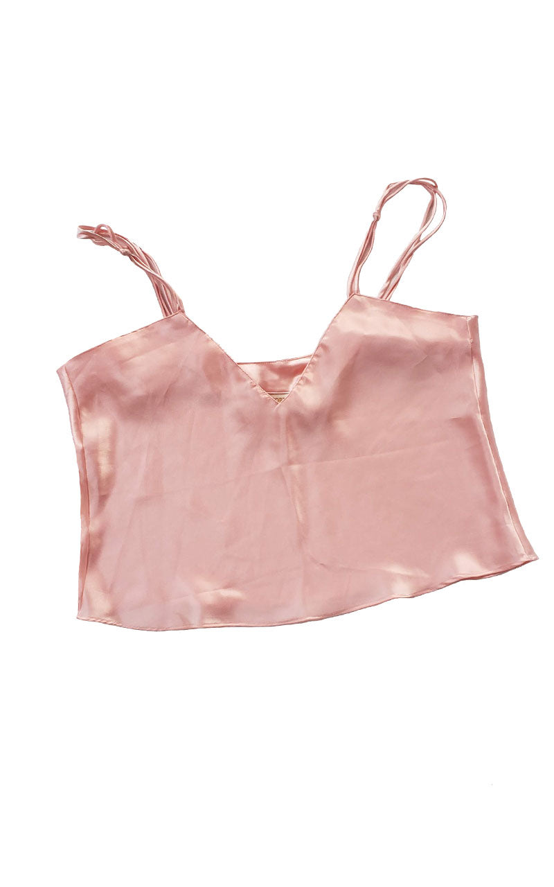 Vintage Victoria's Secret Pink Tan Lace Silk Camisole S, Soft Pink