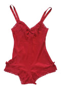 90s Victoria's Secret Angels Satin & Lace Romper