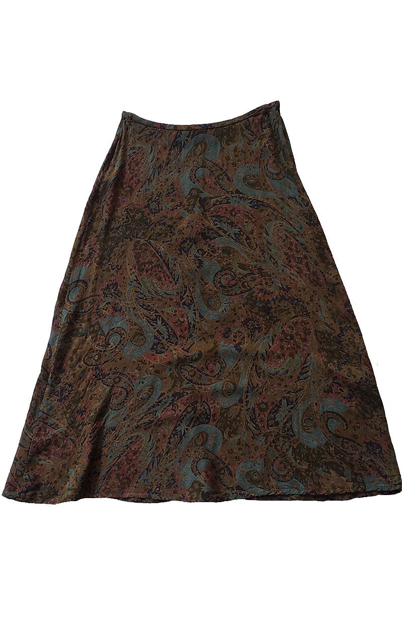 Vintage Ralph Lauren A-line Winter Paisley Skirt