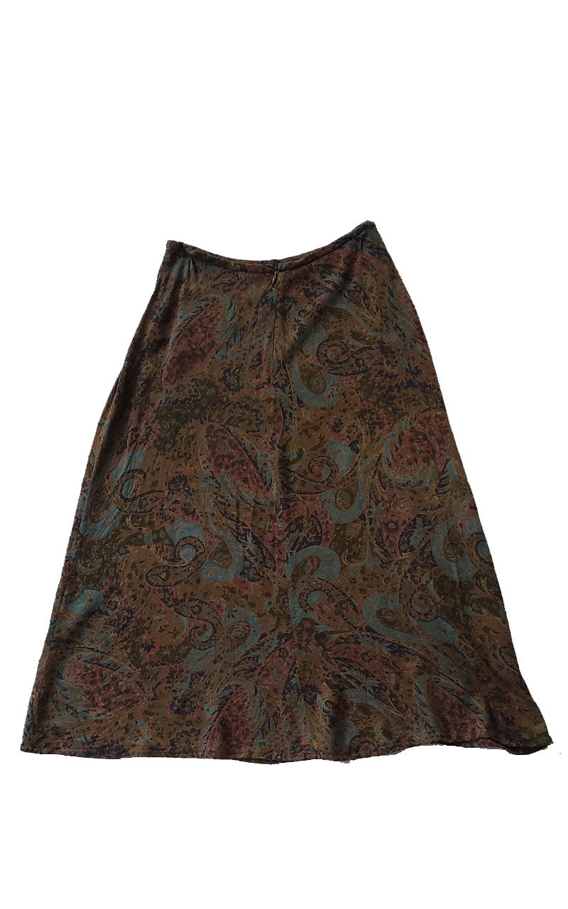 Vintage Ralph Lauren A-line Winter Paisley Skirt