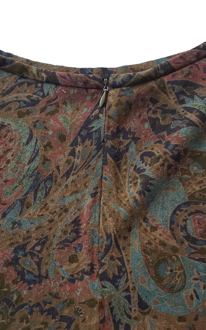 Vintage Ralph Lauren A-line Winter Paisley Skirt