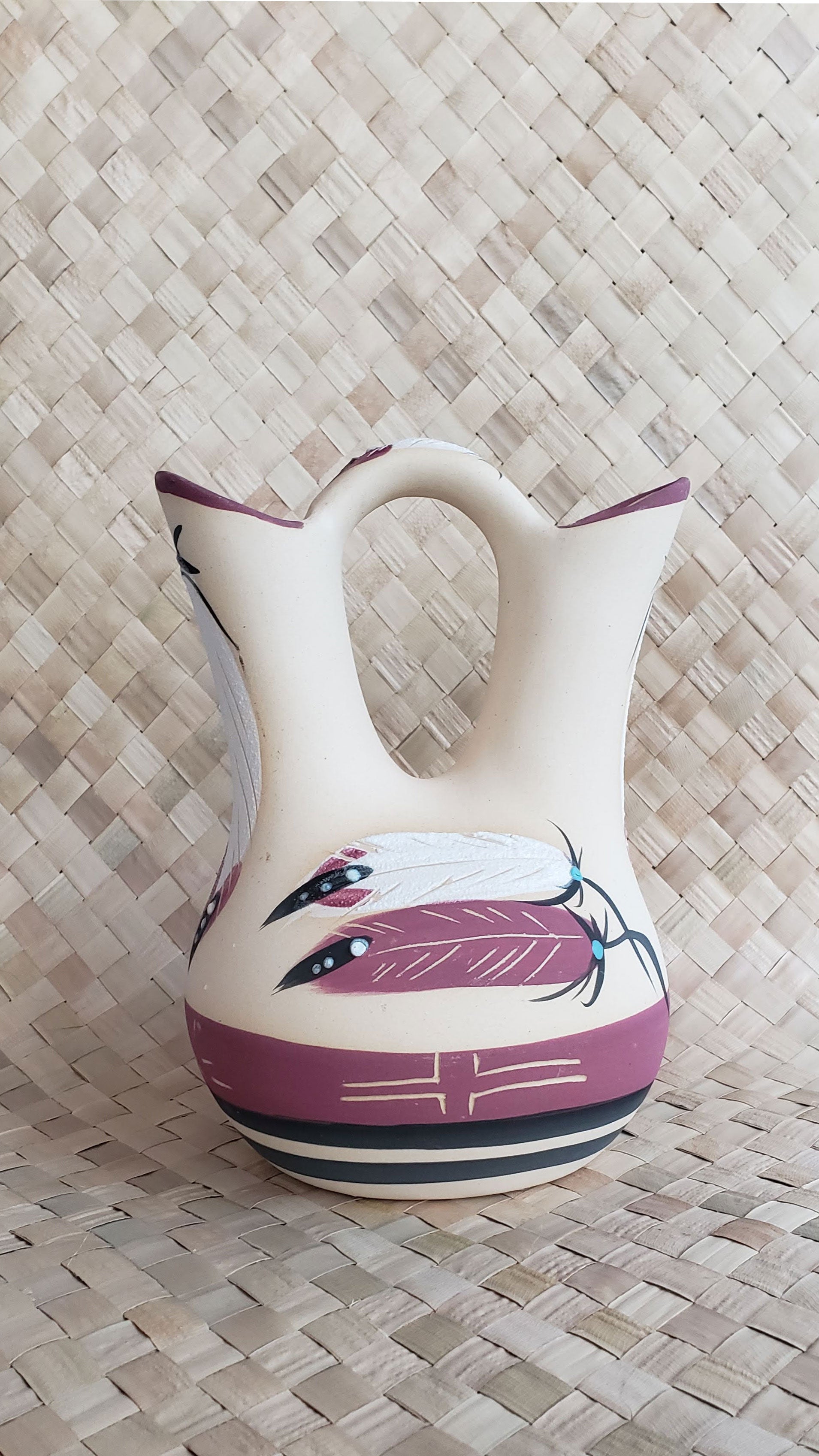 Betty Selby Artist Signed Native American Wedding Vase