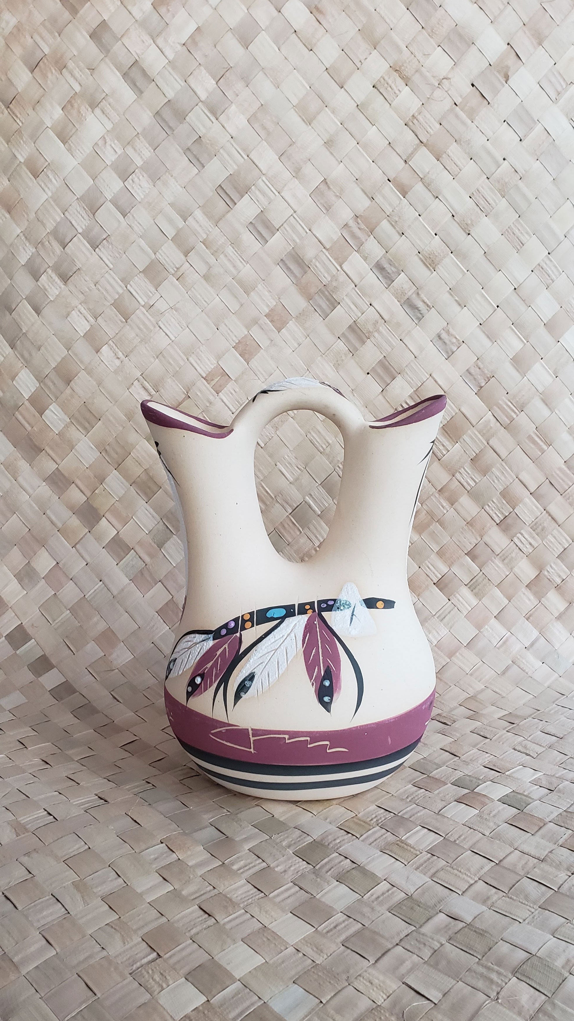 Betty Selby Artist Signed Native American Wedding Vase