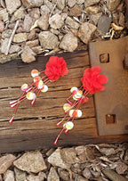 Crimson & Clover Waterfall Sequin & Organza Statement Earrings