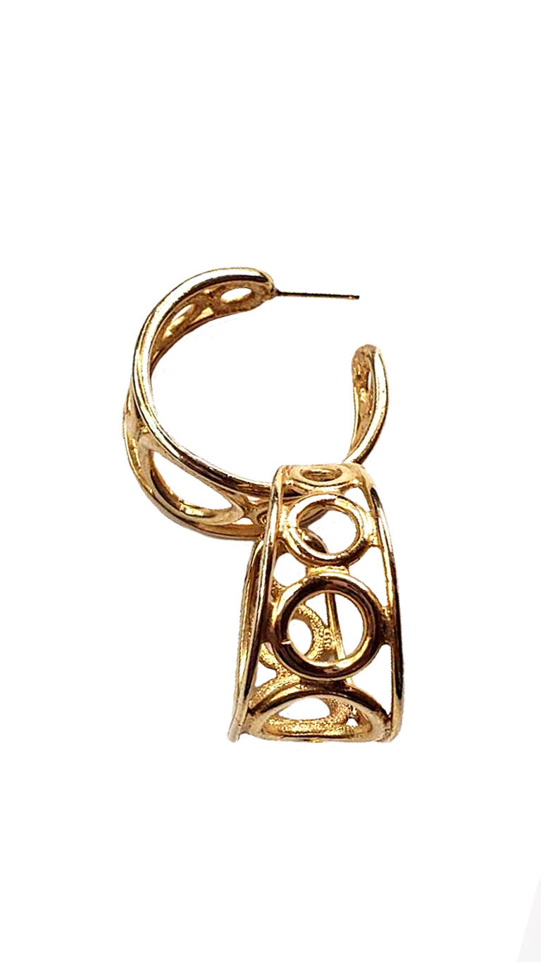 Vintage Geo Hoop Earrings