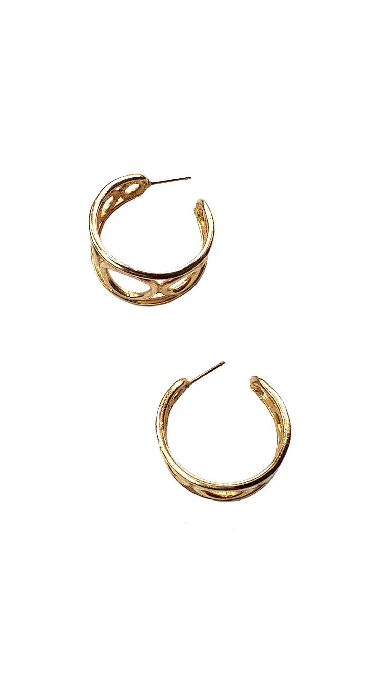 Vintage Geo Hoop Earrings