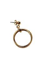 Gold Dangle Hoop Earrings