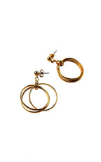 Gold Dangle Hoop Earrings