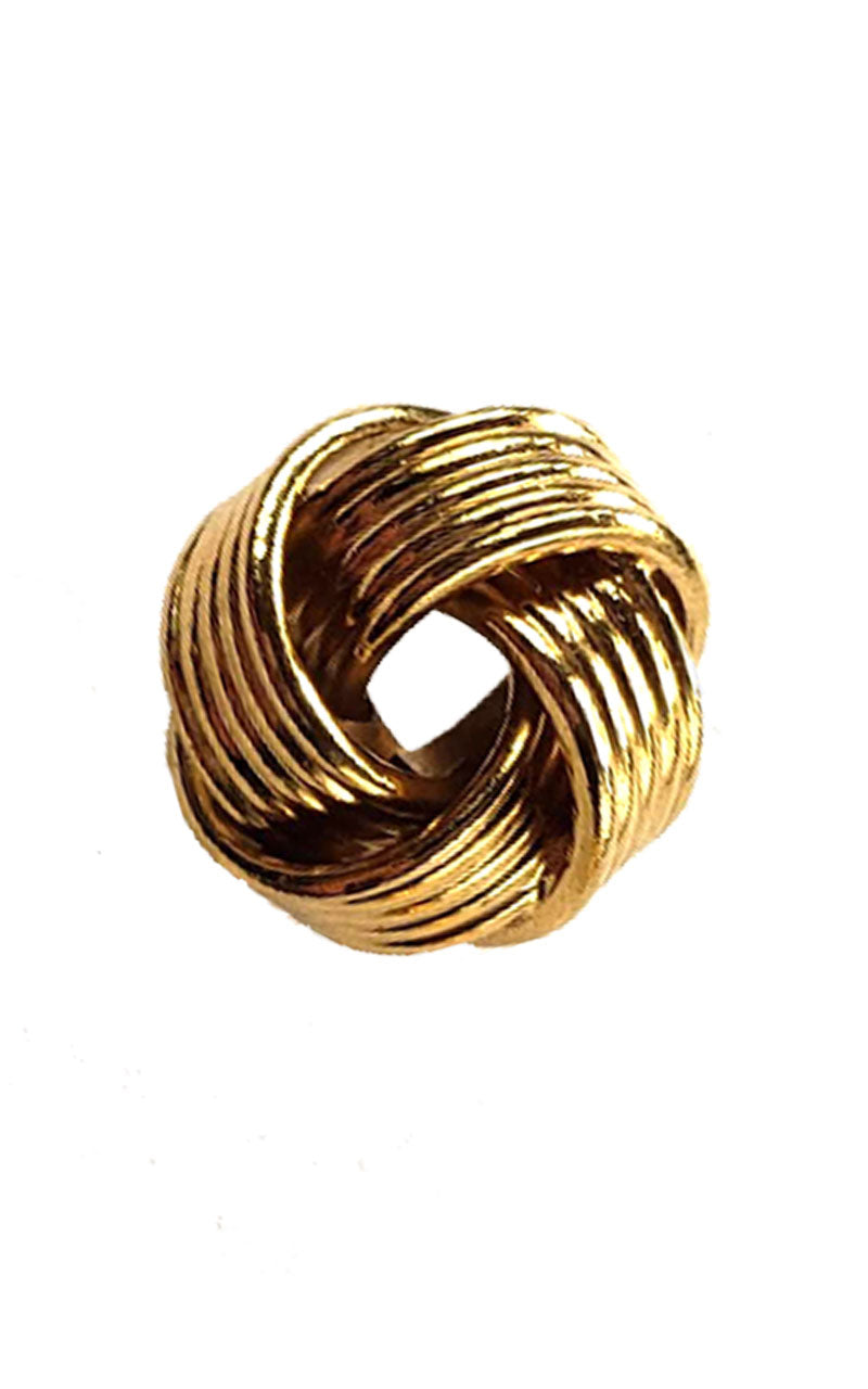 Vintage 80s Small Gold Knot Earrings