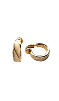 Vintage Cream/Gold Clip-On Mini Hoops