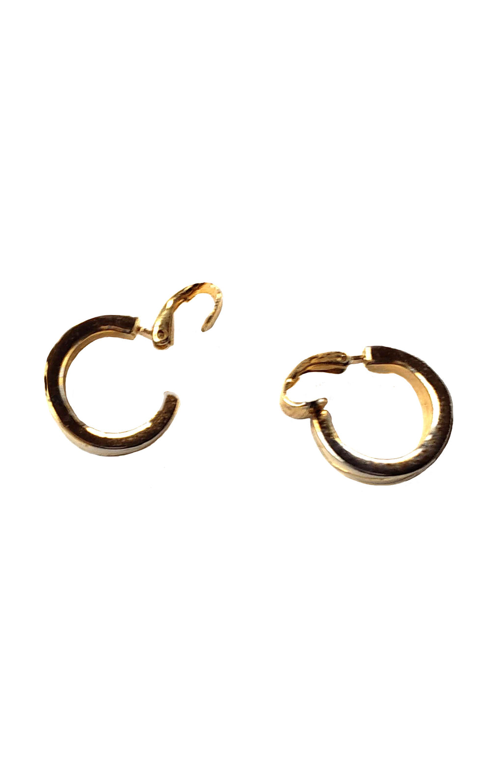 Vintage Cream/Gold Clip-On Mini Hoops