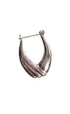Vintage 90s Silver Oblong Hoop Earrings