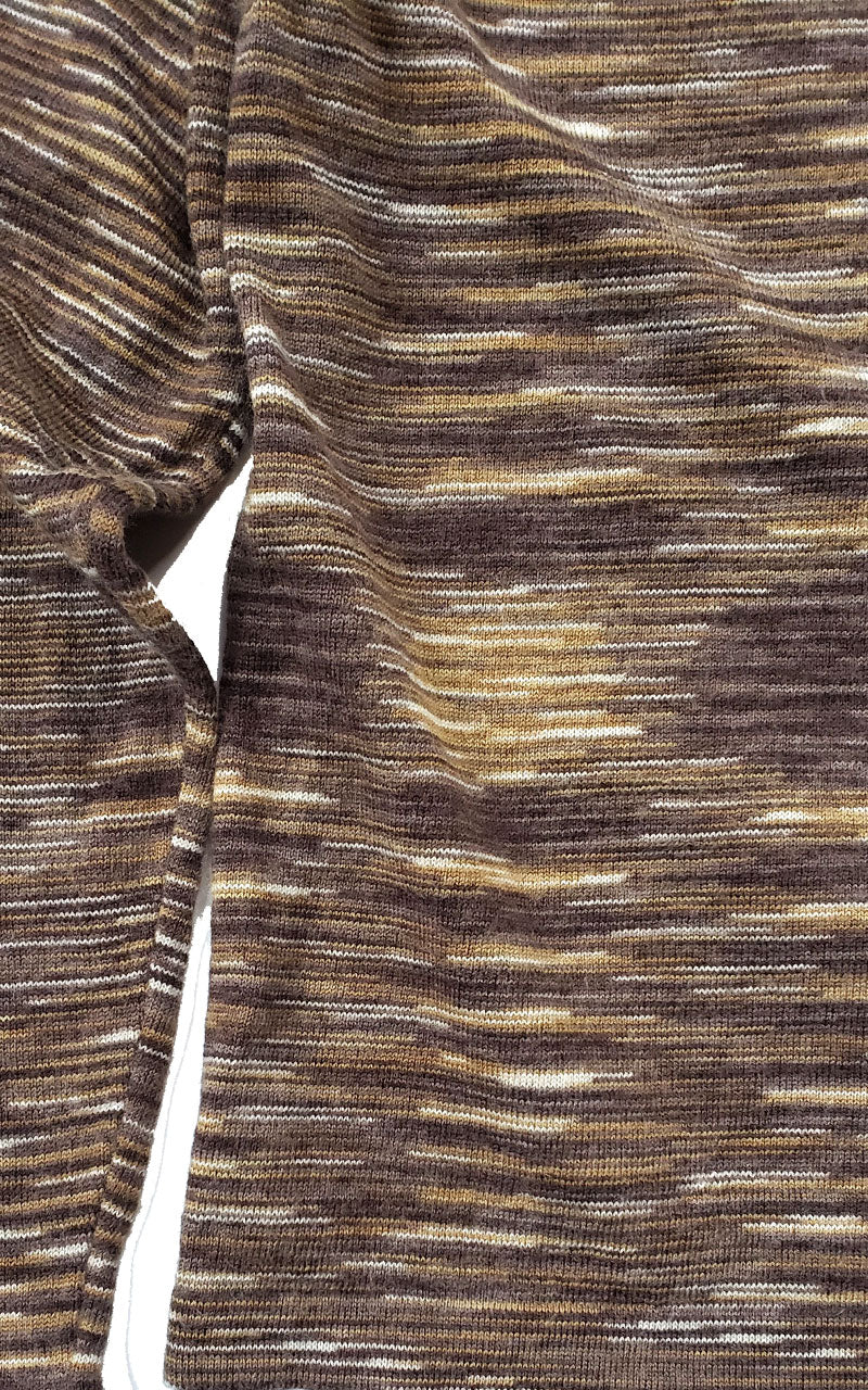 Tan Mottled Stripe Turtleneck Sweater