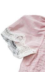 Rare 1970s Lily of France Pinstriped Bed Jacket