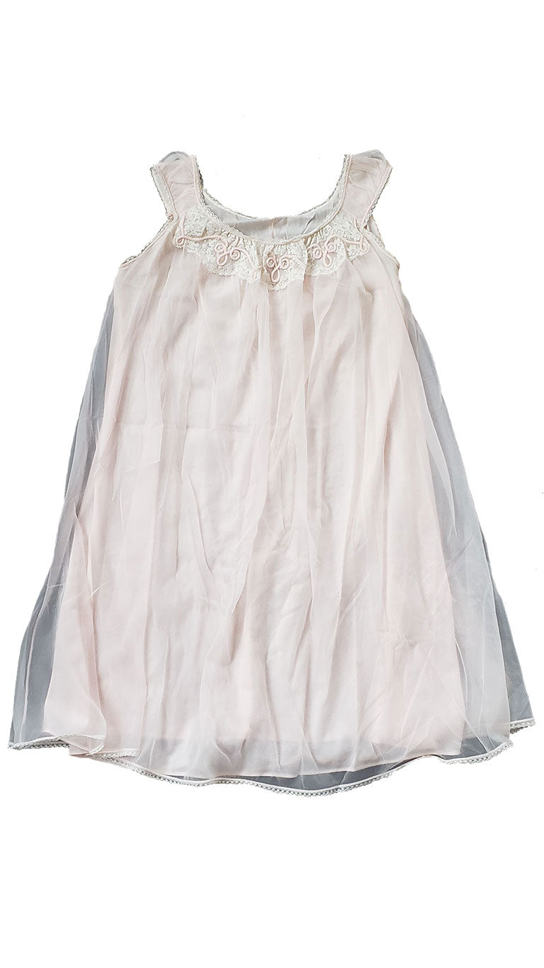 Vintage 1960s Pale Pink Mini Nightgown
