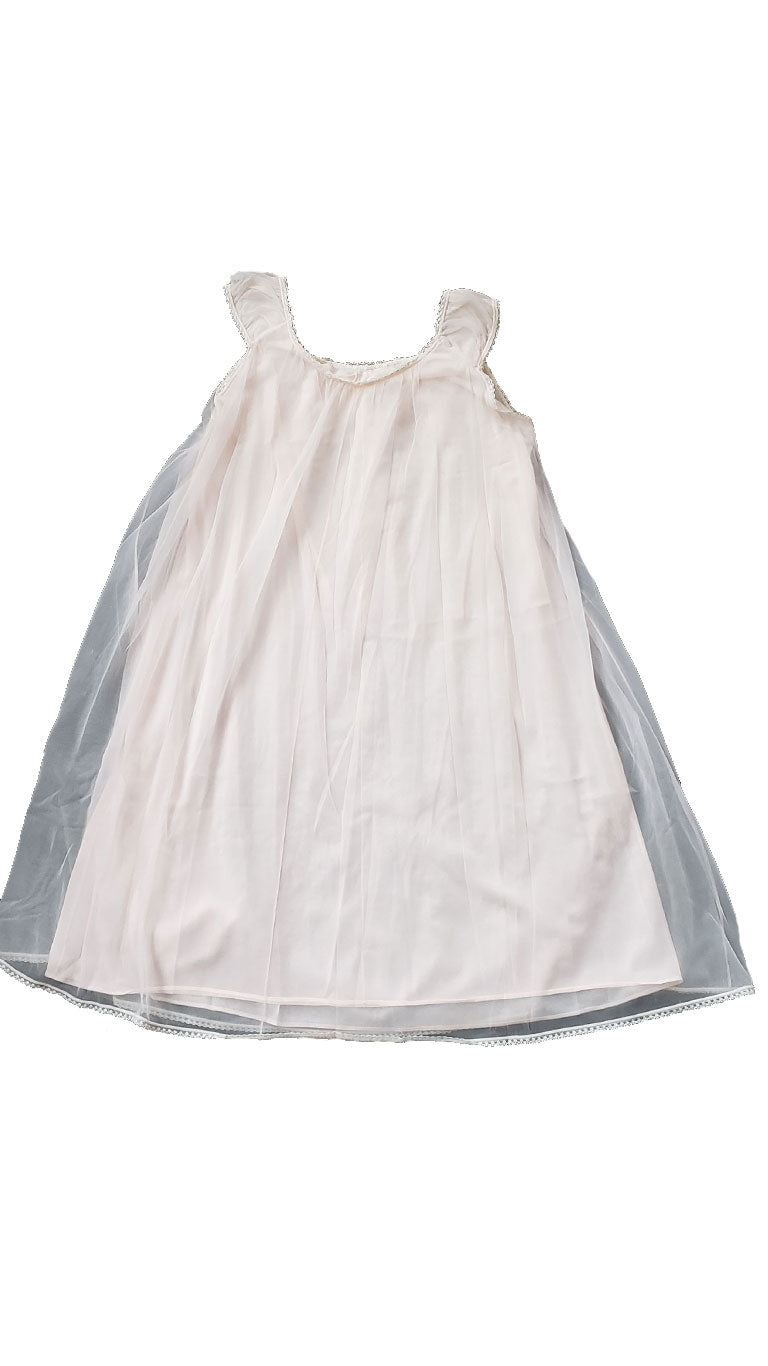 Vintage 1960s Pale Pink Mini Nightgown