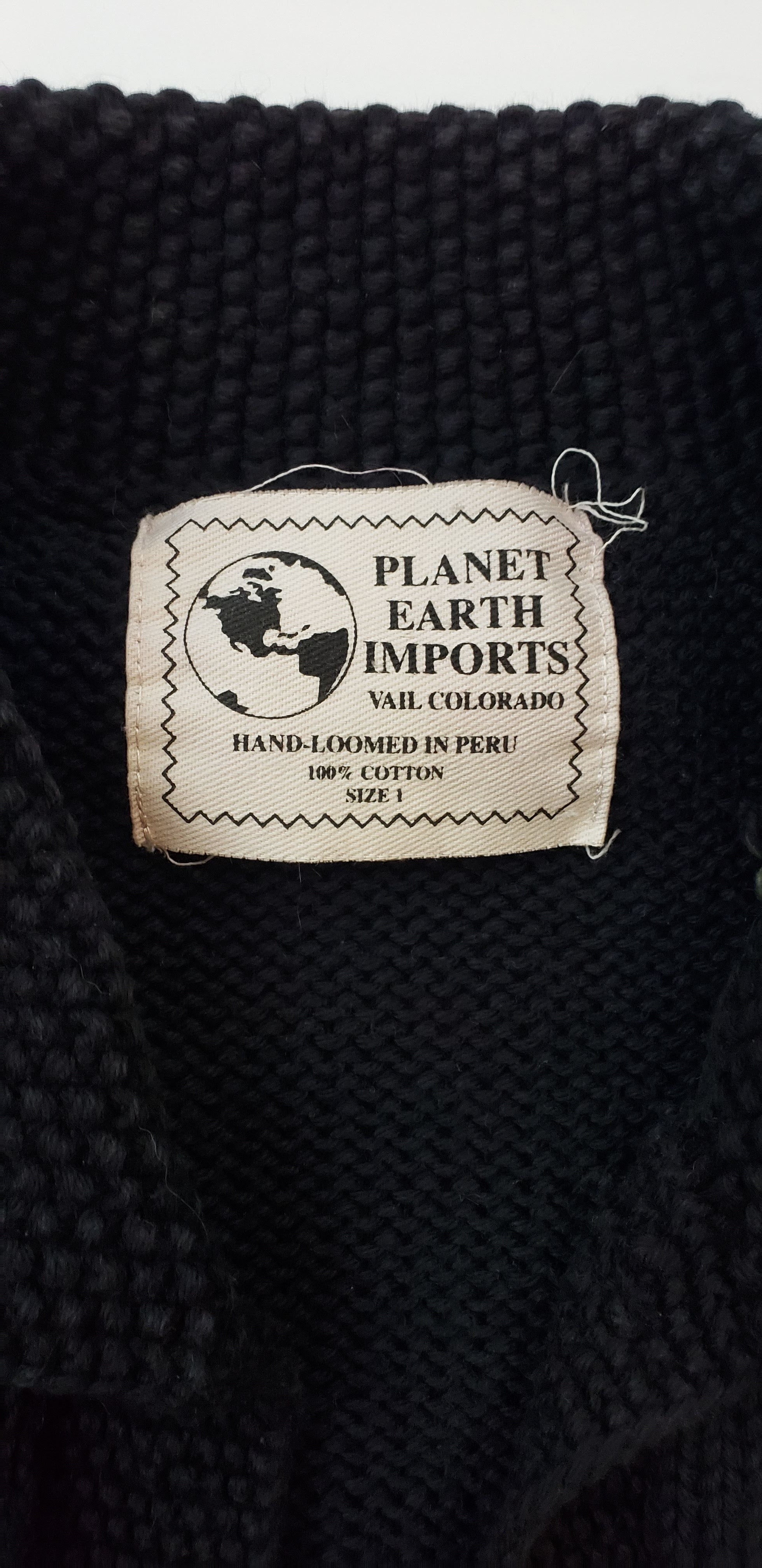 Rare Planet Earth Imports Embroidered Cardigan