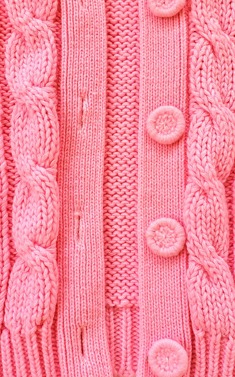 Vintage KMart Bubblegum Pink Cardigan Sweater