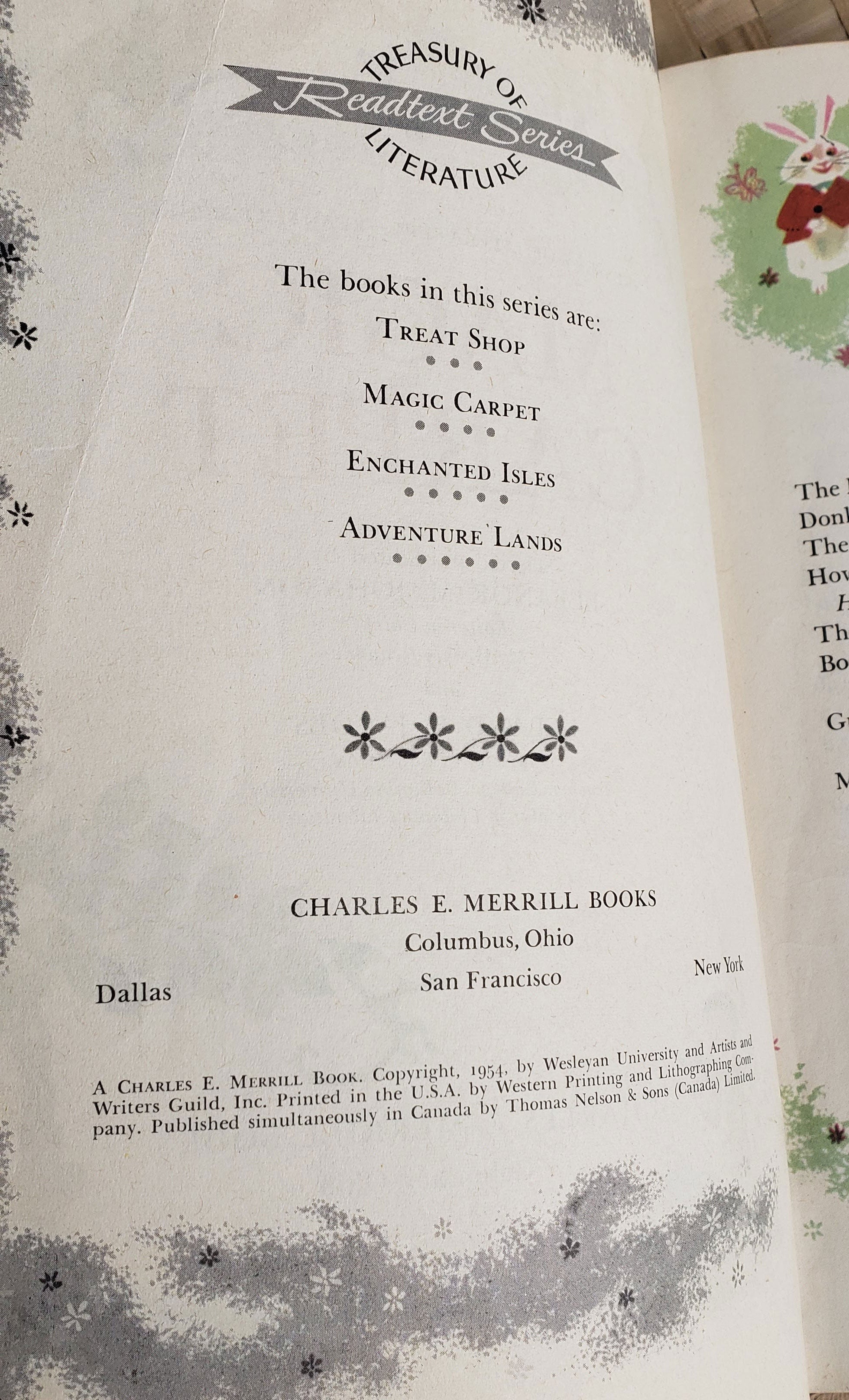 Rare Vintage Magic Carpet Children's Book (Copyright 1954)