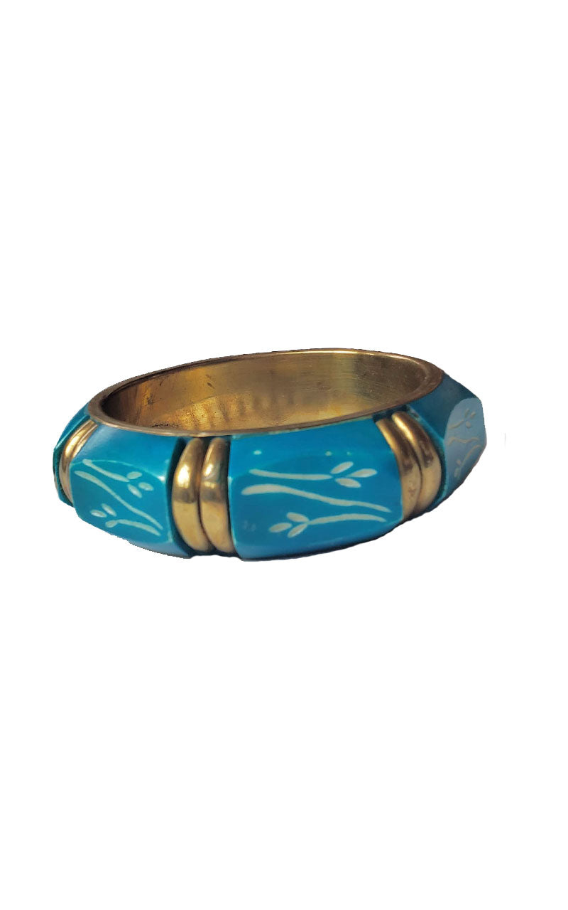 Etched Bangle Bracelet - Red or Teal