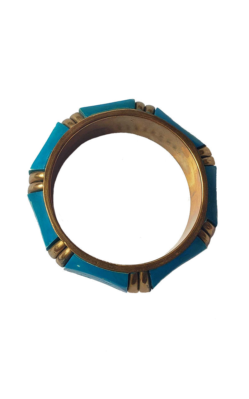 Etched Bangle Bracelet - Red or Teal