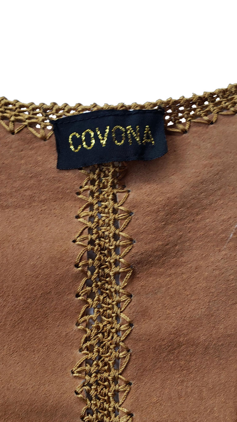 Vintage70's Suede w/ Embroidered Trim Vest