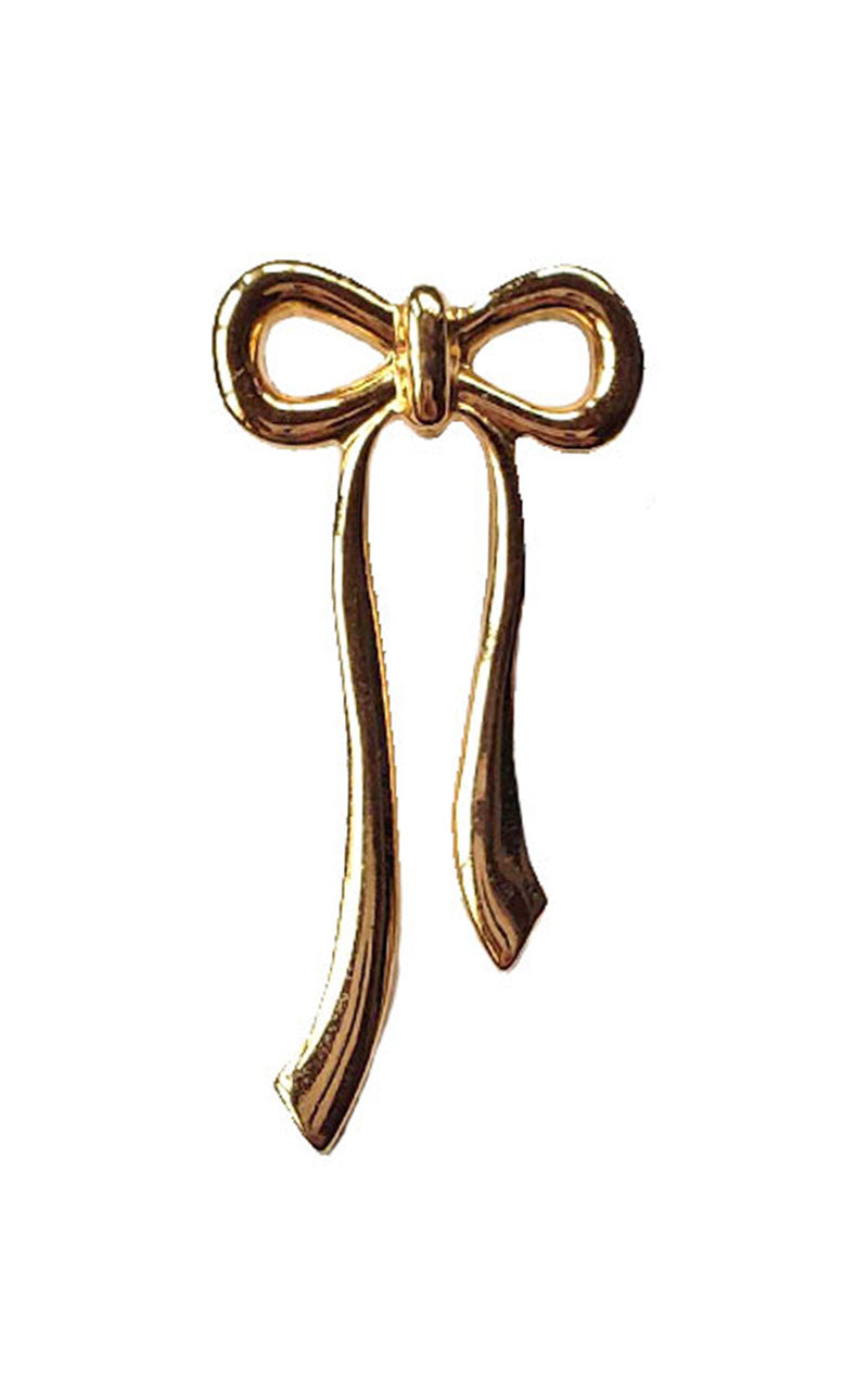 80s Gold Tied Bow Earrings