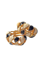 80s Open Weave Clip-On Hoop Earrings
