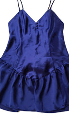 90s Victoria's Secret Satin Peplum Teddy (Green or Royal)