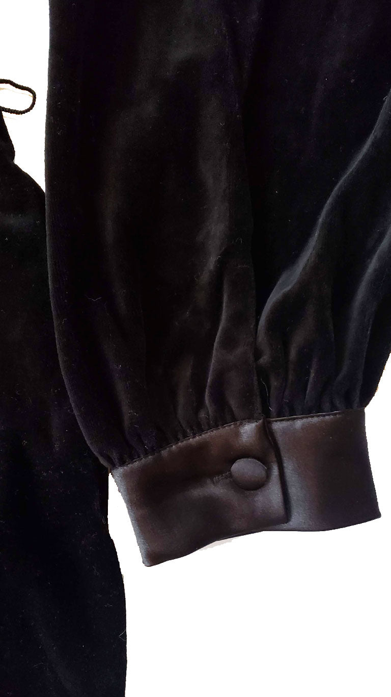 Vintage 80s LizSport Black Velvet Jumpsuit