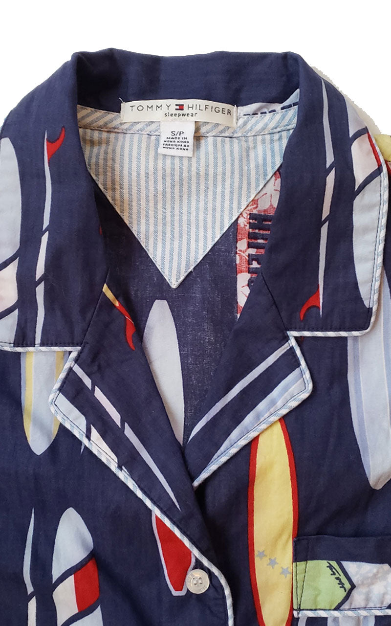 Rare Vintage Tommy Hilfiger Surf Print Shirt Dress