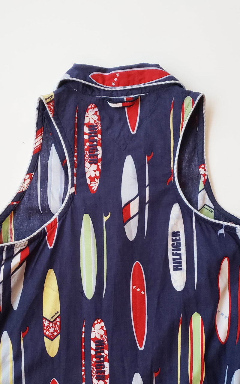 Rare Vintage Tommy Hilfiger Surf Print Shirt Dress